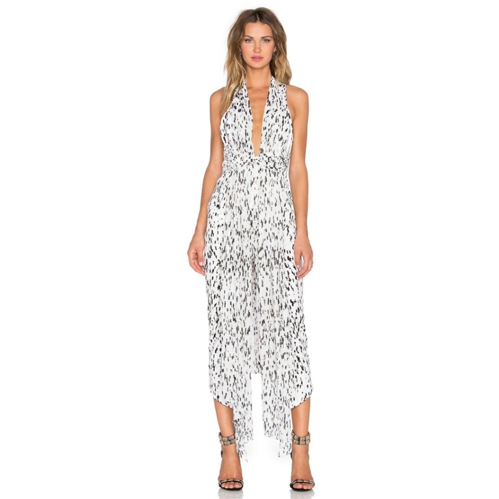 Shona Joy Black and White Asymmetrical Dress
